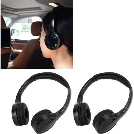 Casque audio infrarouge sans fil 2 canaux pour DVD de siège auto (1/5)