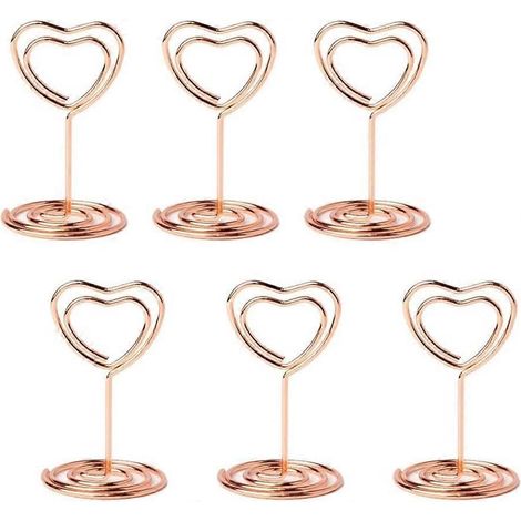 Set mit 20 Mini-Kartenhaltern für Teller, zur Aufbewahrung von digitalen Bildern und Fotos auf dem Tisch, mit Drahtverstärkung.