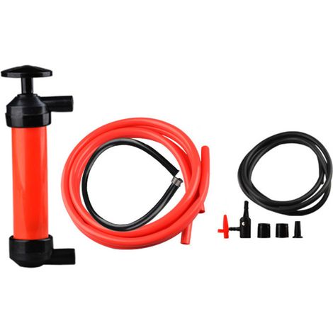 Bomba de aceite manual portátil, manguera de succión, manguera para automóviles, sifón de combustible/gasolina, bomba inflable, herramienta para averías de automóviles (1/4)