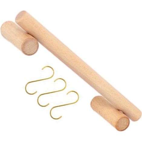 Porte-serviettes mural en bois simple, porte-rouleau de cuisine (1/5)