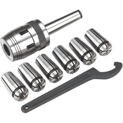 Sealey Mill Chuck Set MT2-M10 3-10mm SM2503MCSET (1/2)