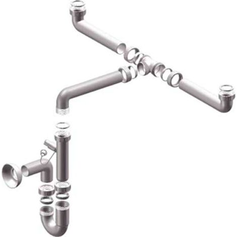 1PZ SIFONE MOPLEN LIBERO 2 VIE CON SCARICO - 1"1/2 per lavello