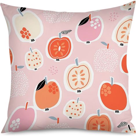 Housse de coussin mûre kawaii, violet foncé (1/5)