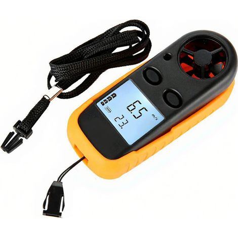 Anemómetro digital portátil BENETECH GM816: medición ultrasónica de la velocidad del viento con termómetro y pantalla retroiluminada. (1/5)