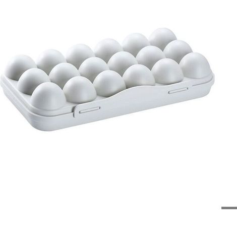 12 Grilles Boîte de Rangement des Oeufs avec Couvercle, 12 Grille Boite Oeuf Boîte à Oeufs en PP Plateau à Œufs Support à Œufs pour (1/4)