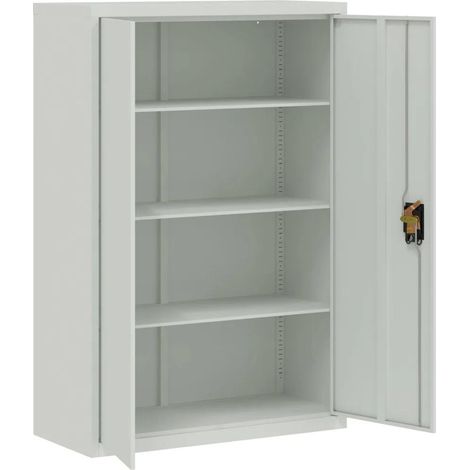 vidaXL Büroschrank 90x40x140 cm Stahl Grau