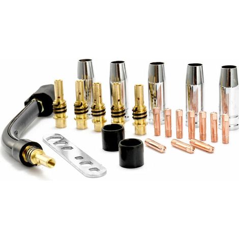 24-teiliges Schweißzubehör-Set für MIG-Schweißgeräte (1/4)