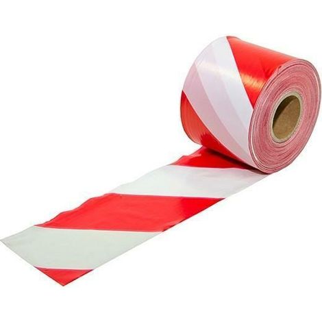 NASTRO SEGNALETICO ANTISTRAPPO STRISCIA DI SICUREZZA CANTIERI 7cmX200mt BICOLORE (1/3)