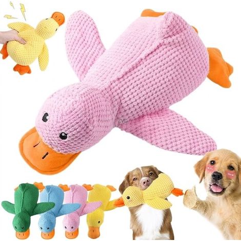 Canard anti-stress ZVD pour chien - Jouet anti-stress 2026 - Jouet couineur - Jouet interactif indestructible pour chien - 25 x 22 cm (1/5)