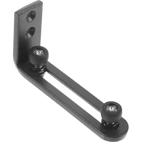 Guide de sol pour porte de grange coulissante noir, réglable (1/5)