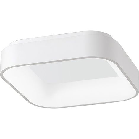 CHOPIN - Plafoniera Quadrata a LED 36W, 3000K, Luce Calda, Struttura in Metallo Bianco, Diffusore in Metacrilato, IP20 - Rossini Group (1/5)