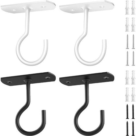 Ganchos para colgar, 4 piezas, ganchos de pared para plantas, accesorios para el hogar, ganchos de montaje, ganchos para cestas de flores (1/5)