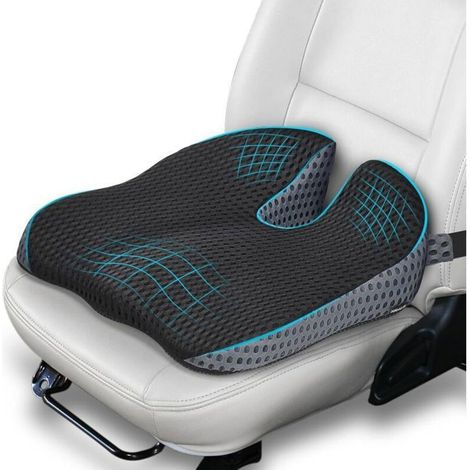 Coussin rehausseur de siège auto pour adulte en mousse à mémoire de forme, antidérapant, pour voiture, bureau ou camion (1/4)