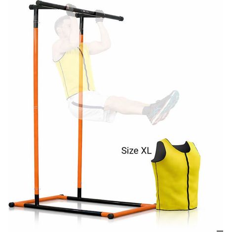 Estación de tracción fitness con guía de ejercicios y chaleco sauna hombre XL InnovaGoods BARRA PARA TRACCIÓN - ESTACIÓN DE DIP (1/5)