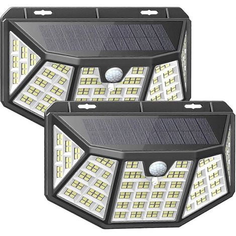 2-teilige Solar-Außenleuchte, 212 LEDs, wasserdicht mit Bewegungsmelder (1/5)
