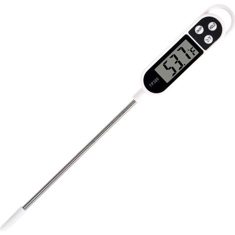Meat Thermometer,Digital Food Thermometer with 5.5inch Long Probe, Instant Read Cooking Thermometer Auto-Off LCD Screen for Kitchen BBQ, Sugar, Milk, Water, Jam, Grill (Battery Included) (1/5)