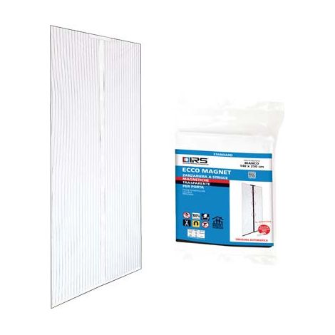 ZANZARIERA PORTA ECCO MAGNET IRS POLIESTERE BIANCO PANNELLI 2 CM 140 H.CM 250