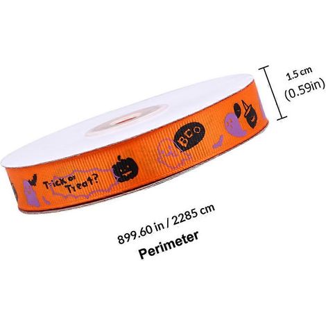 Ruban d'emballage pour fournitures d'Halloween, compatible avec les emballages cadeaux, 1 rouleau (1/4)