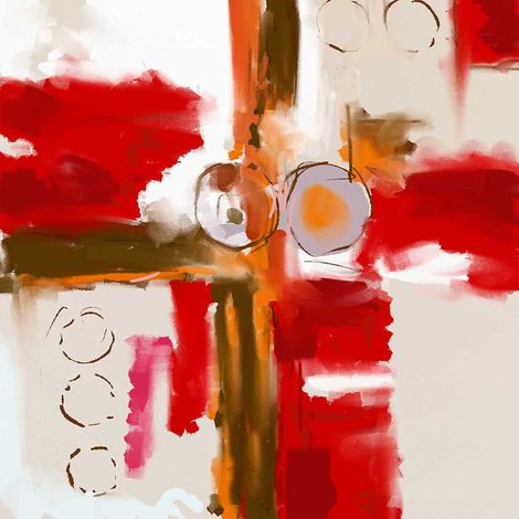 Tableau deco abstract art paris - 50x50 cm (1/5)