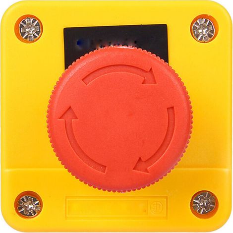 10a Boîte de Commande Bouton Poussoir Verrouillage Arre Bouton D'interrupteur D'urgence Plastique Métal Coquille Rouge Champignon Signer L'arrêt D'urgence Bouton-poussoir Station de Commutateur
