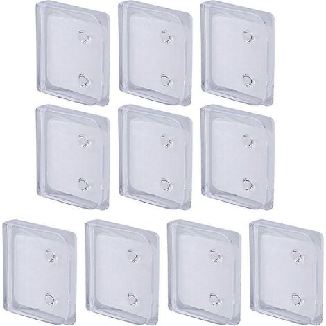 Un lot de 10 clips pour rideau de douche avec fixations adhésives résistantes au vent et aux éclaboussures pour une installation facile et sécurisée des rideaux de douche. (1/5)