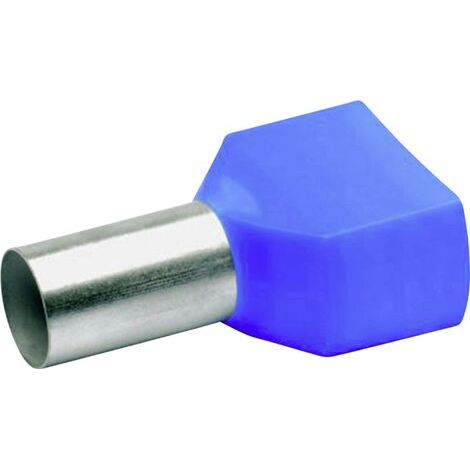 Embout double d'extrémité de câble Klauke 87714 16 mm² x 14 mm partiellement isolé bleu 100 pc(s) (1/4)