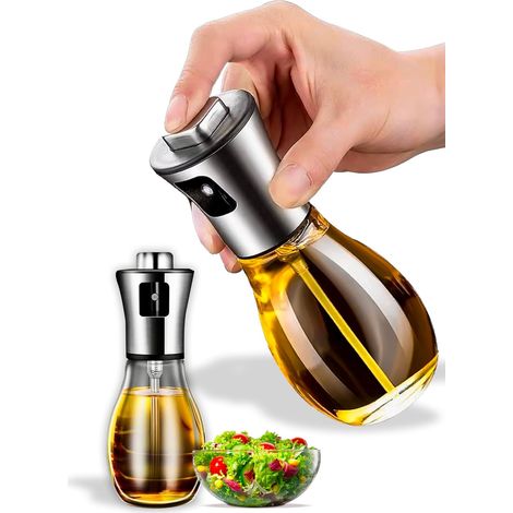 Pulvérisateur d'Huile en verre 200 ml pour Huile et Vinaigre – Nébuliseur Doseur d'huile pour Maison, Cuisine, Restaurant – Bouteille de Pulvérisation pour Salade, Viande, Déjeuner et Dîner 167cm (1/5)
