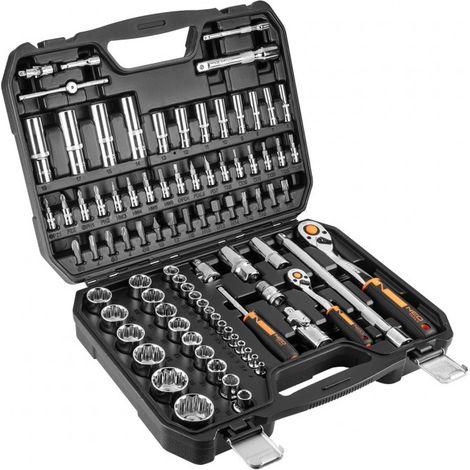 Juego de llaves de vaso NEO TOOLS de 86 piezas de 1/4" y 1/2" - CrV (1/5)
