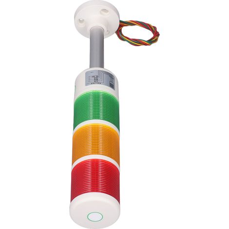 3-stufiger 24V LED-Lichtmast, industrielle Säulensignalanlage mit Kontrollleuchte, flackerfreie Rundumleuchte, Maschinenkontrollleuchte, stapelbare Warnleuchte. (1/5)