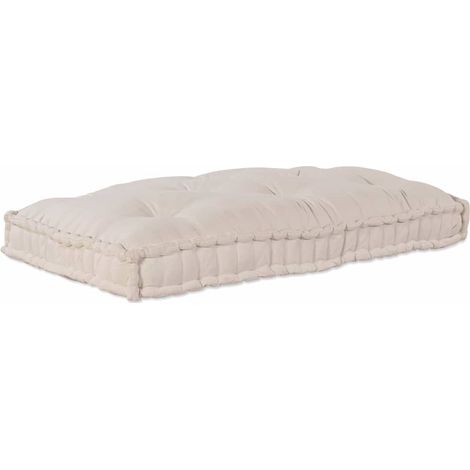 Pallet Sofa Kissen Creme Stoff vidaXL