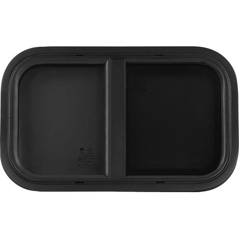 Ventana para caravana de empuje y tracción, hermética, resistente a los rayos UV, negra. (1/2)