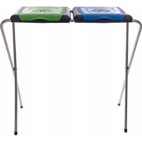 ECOselect 2 Grün-Blauer Abfallbeutelhalter/Rahmen