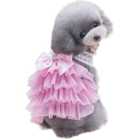 Charming Pink Tutu Dress for Dogs and Cats, Made of Acrylic Fibers, Comfortable and Easy to Put On for Outdoor Activities and Jogging (1/5)