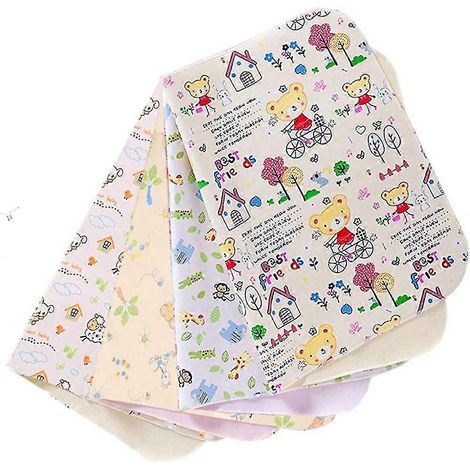 Matelas à langer lavable. Fibre de coton et de bambou respirante, imperméable et lavable. Idée cadeau. (1/5)