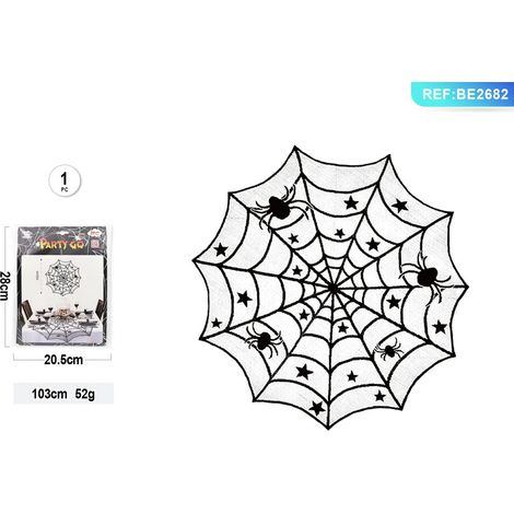 Tovaglia rotonda Halloween con pentagramma D102 cm PartyGo