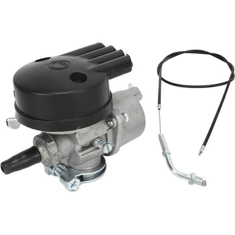 Jeu de câble d'accélérateur carburateur universel haute performance pour moteur 2 temps 49cc 80cc, kit complet avec gaine et ajustable, idéal pour cyclomoteur et mini-moto. (1/5)