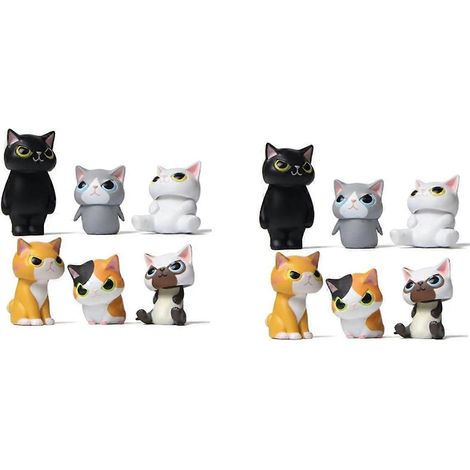 Poupée chaton miniature décorative avec chapeau amovible - Cadeau (1/5)