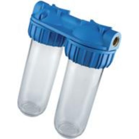 Filtro per acqua plus 3p sx duplex senior ts 1 contenitore doppio per cartucce 10 atlas filtri italia ra112t711