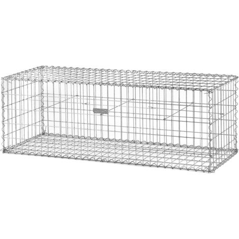 Jardinex – Gabion renforcé 150 x 50 x 50 cm – Acier galvanisé Ø 4,5 mm – Tirants de renfort inclus – Pour murs de soutènement et brise-vue (1/2)