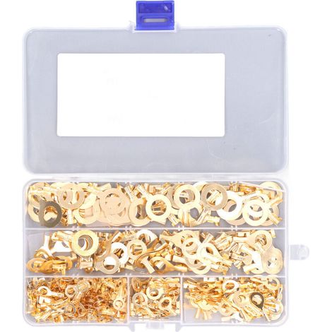 300 cosses à anneau en laiton M5 M6 M8 M10 Kit de connecteur de fil pour connexion d'équipement,DUBUNS