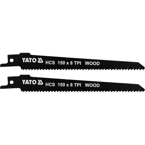 Lames de scie pour bois HCS150MM8TPI 2PCS YT-33923 yato (1/3)