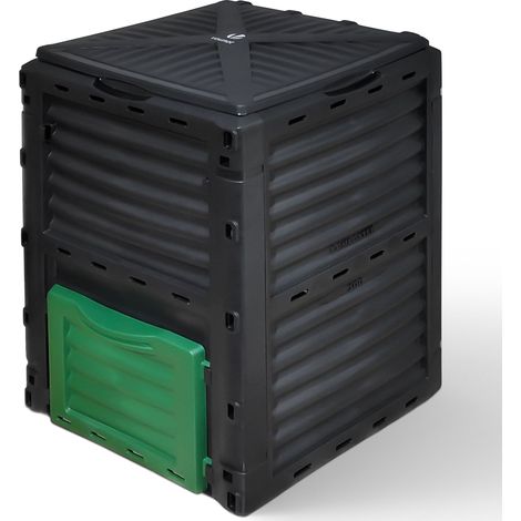 VOUNOT Compostador de Jardín 300L, Compostera Orgánica, Negro y Verde