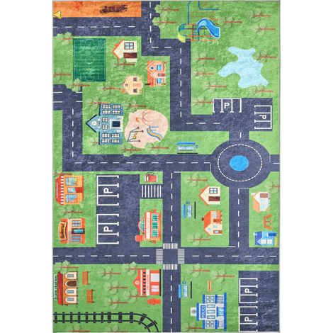 sweeek - Kinderteppich mit Straßen-Druck für den Innenbereich - 160 x 230 cm
