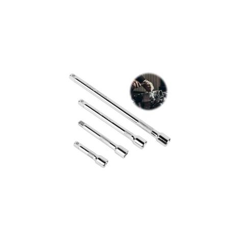Set di prolunghe per chiave a bussola, 4 pezzi, prolunghe da 1/4 di pollice, lunghezze di 50 mm, 75 mm, 100 mm e 150 mm, prolunghe a cricchetto, adatte per chiavi a cricchetto manuali/pneumatiche. - C