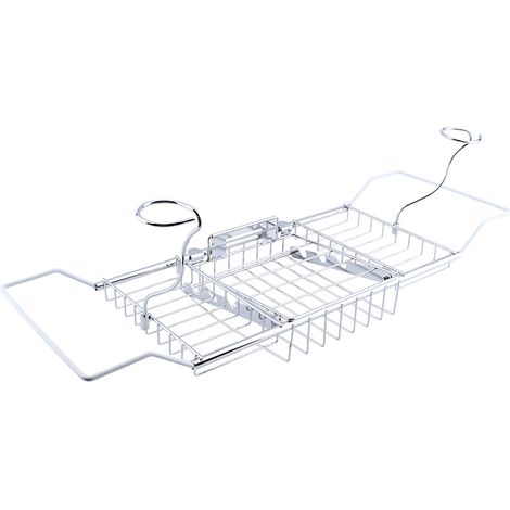 1 Pièce Support de Rangement pour Salle de Bain, Porte-Savon et Porte-Vin, Organisateur de Baignoire et Douche (1/5)