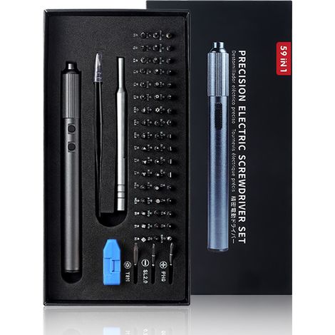 Tournevis électrique 59 en 1, mini tournevis de précision rechargeable, kit d'outils de réparation pour téléphone portable, montre, ordinateur (1/5)