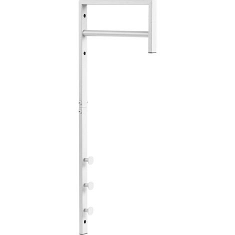 Porta abiti da parete Trento in metallo bianco 3x30x82 cm