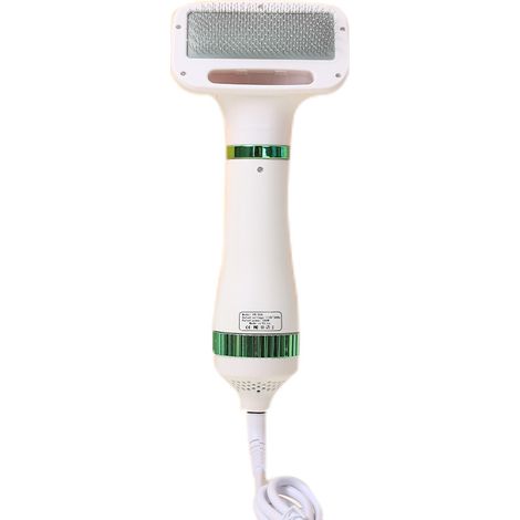 Pettine per cani 2 in 1, asciugacapelli elettrico, asciugacapelli portatile da viaggio, pettine asciugacapelli, spazzola, pettine per la toelettatura, velocità regolabile, massaggio per animali domest (1/5)