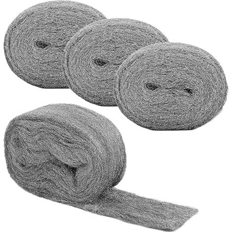 4 Rolls of Steel Wool 2 m x 7 cm 0 Anti-Rodent Steel Wool (1/5)