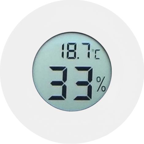 Digitales Mini-Thermometer mit Hygrometer und LCD-Anzeige – Integrierter Sensor für den Innenbereich – Präzise Temperatur- und Feuchtigkeitsmessung – Kompaktes, weißes Design (1/5)